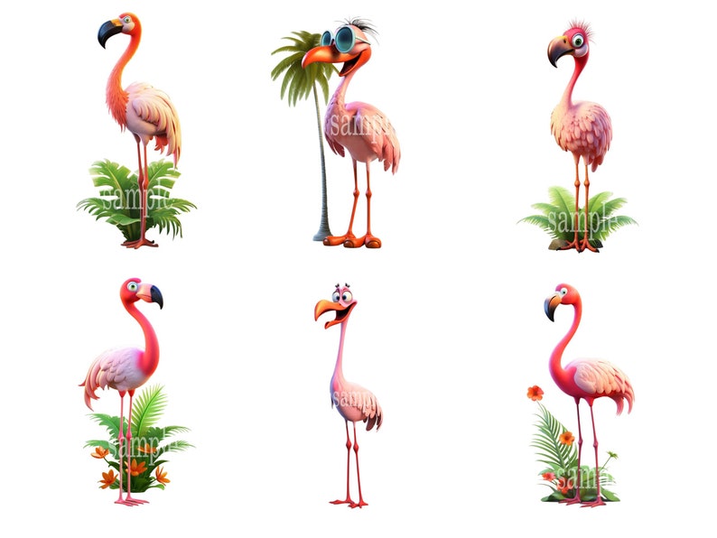 flamingo clipart, flamingo graphic designs, clipart collection, tropical bird illustrations, vibrant flamingo graphics