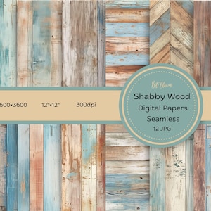 Carte digitali in legno shabby, modelli senza giunture in legno rustico, carta digitale in legno invecchiato, sfondi e texture in legno, carte per album