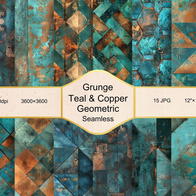 Copper and Teal Wallpaper - Etsy