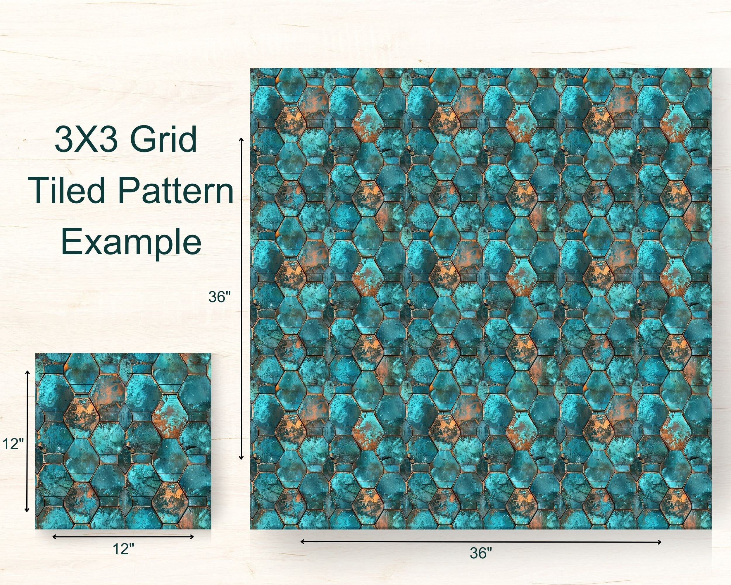 Teal and Copper Grunge Digital Papers, Distressed Seamless Patterns ...