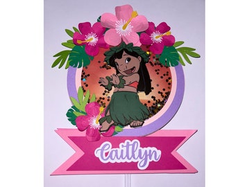 Lilo And Stitch Cake Topper, Lilo stitch birthday, Cake Topper, Lilo and Stitch Birthday Decorations, Custom Cake Topper