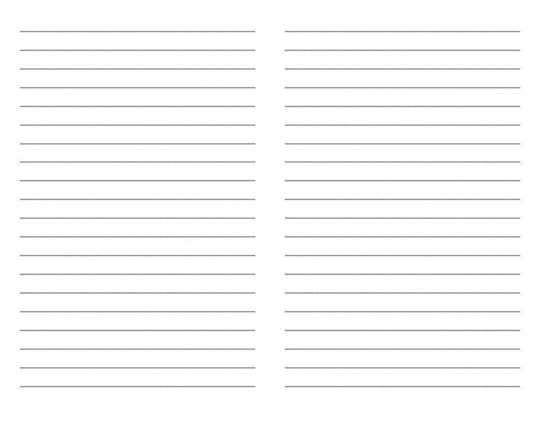 Lined Journal Page Template - Etsy