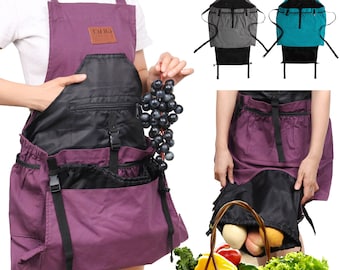 Garden Apron with Pockets, Apron for Gardening, Garden Apron For Men & Women, Canvas Garden Apron, Gardening Apron, Harvest Apron for Garden