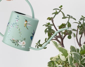 Green Metal Watering Can and Plant Mister Set, Boxed Together for Easy Gift Wrapping