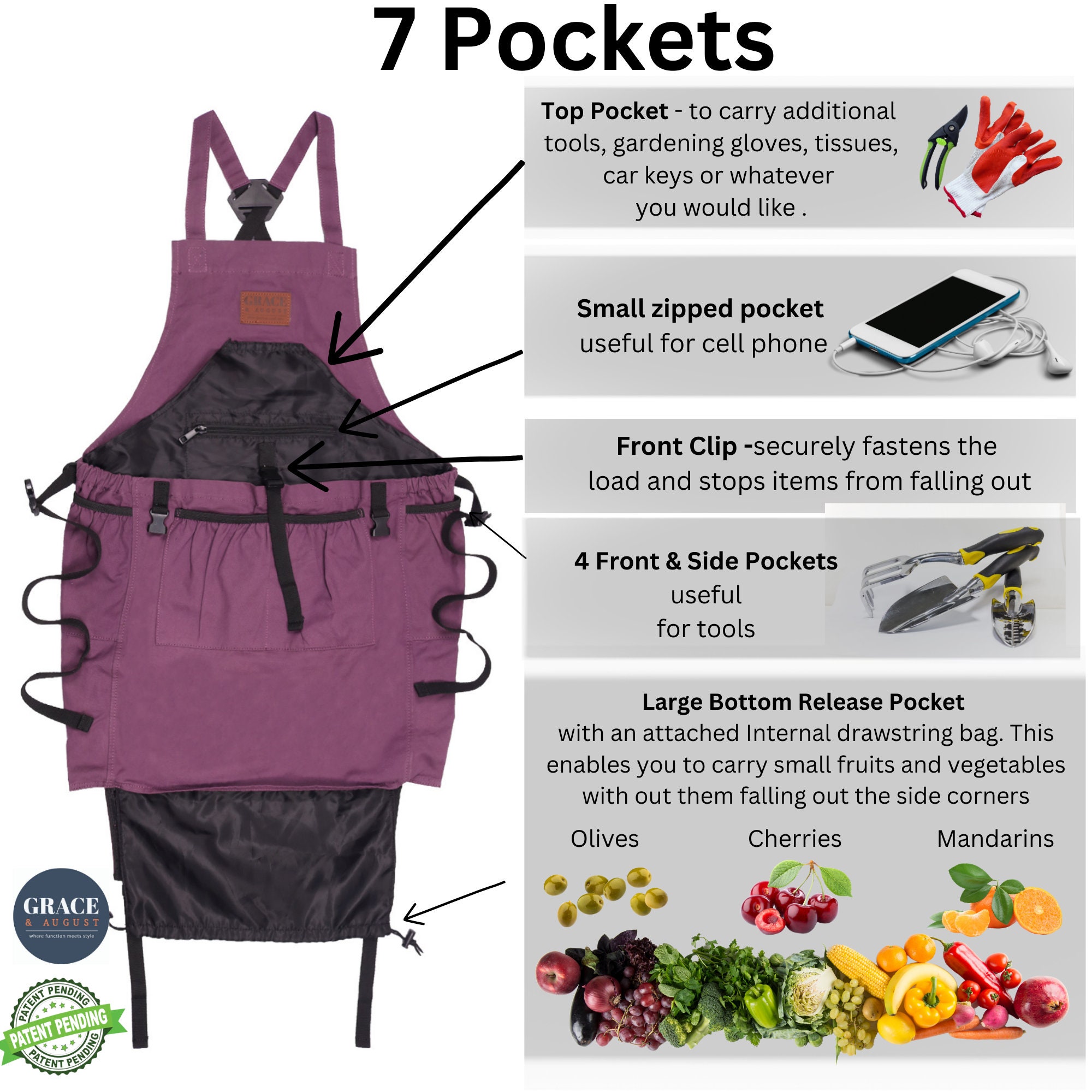 Gadening Apon Fo Women & Men, Gaden Apons With Pockets