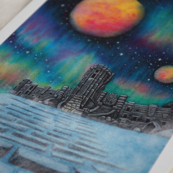 High Hrothgar Inspiriert Art Print - Skyrim Print - The Elder Scrolls - Fantasy Art - Geschenke für Gamer