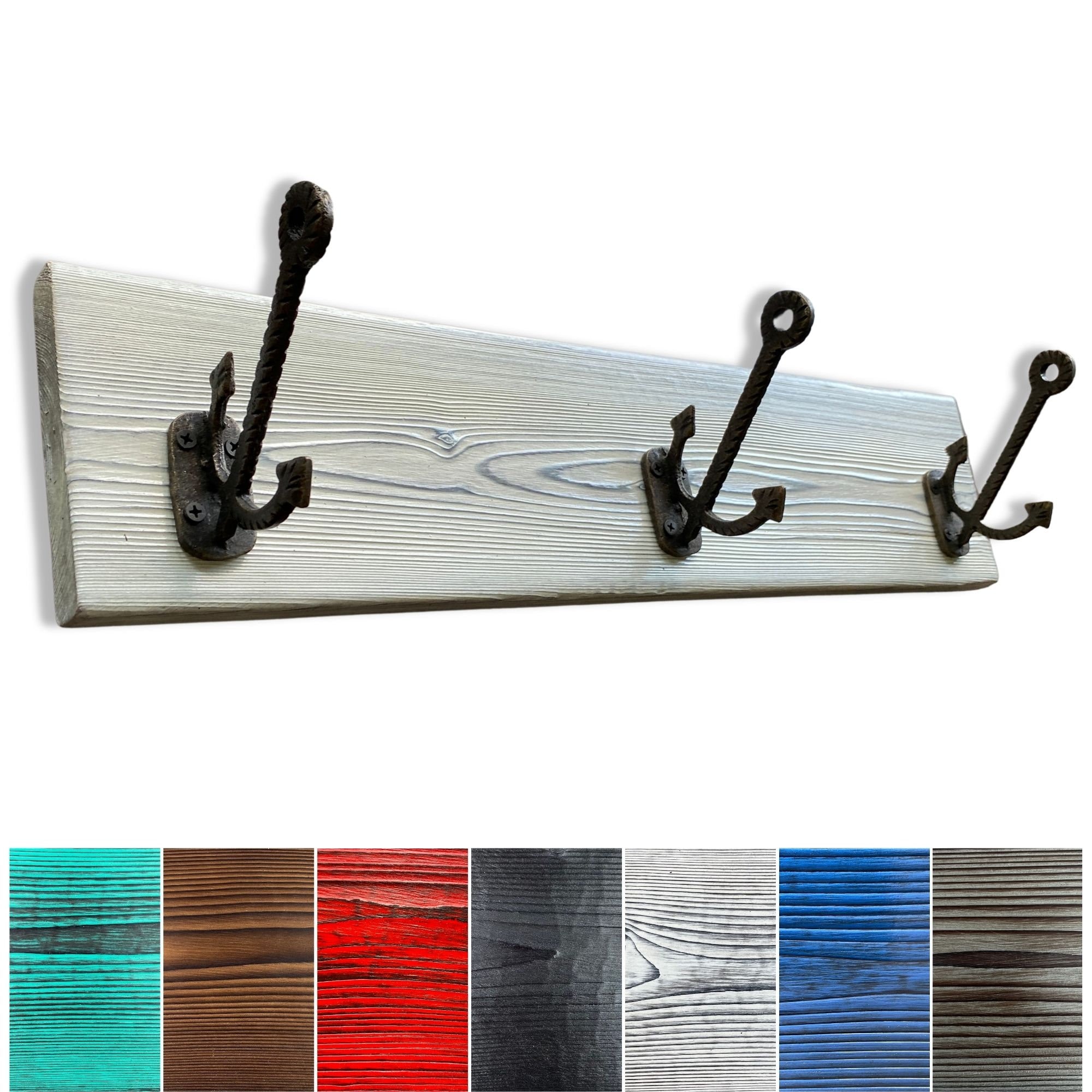 Wall Mount Coat Rack Hooks On Reclaimed Wood Barrel Stave - Woodwaves