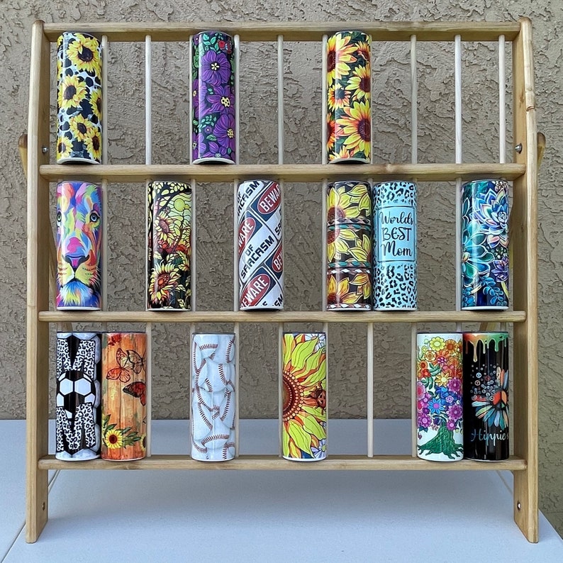 20 Ounce 3 Shelf Tumbler Display Etsy