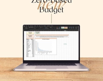 Zero Based Budget Spreadsheet voor Excel, Budget Spreadsheet, Zero Based Budget, Budgetsjabloon, Maandelijkse Budgetplanner, Persoonlijke Financiën
