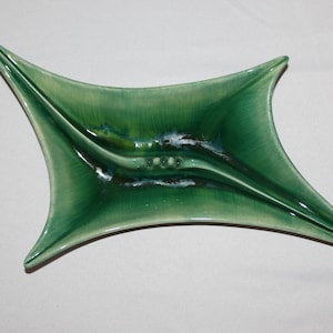 Atlantic Mold Ashtray in Green, Large Vintage Retro Design, Collectible, Trinket or Key Holder