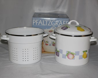 Vintage Pfaltzgraff Hopscotch 8 Quart Pasta Set