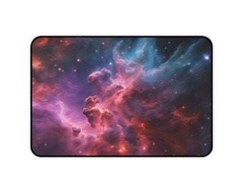 Space Nebula Desk Mat Mouse Pad 12 x 18 Gaming pad mousepad outer space stars christmas holiday birthday office gift colorful