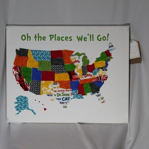 Oh the Places We'll Go! US Fabric Map