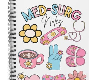 Med-Surg Nursing Student Spiral Notebook: Study Organizer