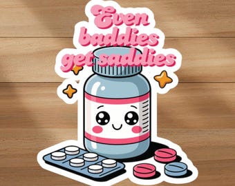 Silly Sticker | Novelty Gift for Friend | Trendy Laptop Decal | Water Bottle Decoration | Funny Mental Health Present