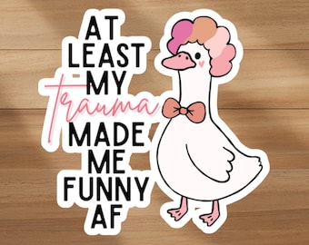 Silly Goose Clown Sticker | Novelty Gift for Friend | Trendy Laptop Decal | Water Bottle Decoration | Funny Trauma Bond Present