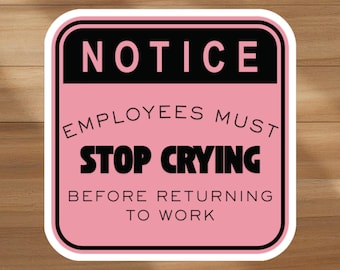 Silly Coworker Sticker | Novelty Gift for Friend | Trendy Laptop Decal | Water Bottle Decoration | Funny Mental Health Present