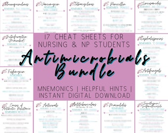 Antimicrobial Nursing Study Guide Bundle (Digital Download)