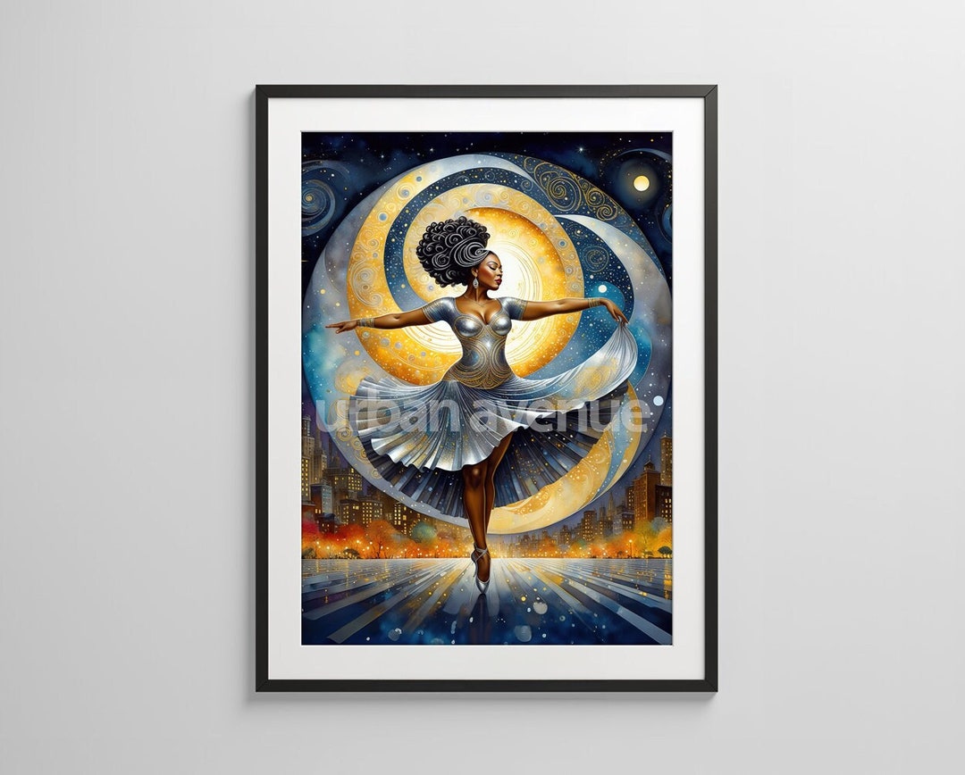 Black Girl Dancing Clipart, Woman Dance, Black Girl Cliparts, Fantasy