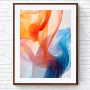 Beruhigende blaue Wirbel Art Print - Ruhige Fluid Art Poster, Gelassene abstrakte Wandkunst für Wohnkultur | 1004