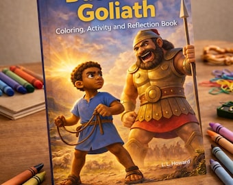 David und Goliath Mal- und Aktivitätsbuch | Auf Glauben basierender |SEL Lehrplan