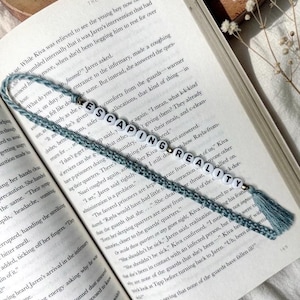Escaping Reality Bookmark | Hand Knotted Thread Bookmark | Reader Gift