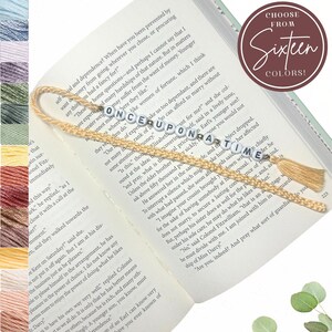 Once Upon a Time Bookmark | Hand Knotted Thread Bookmark | Beaded Bookmark