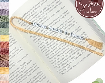 Once Upon a Time Bookmark | Hand Knotted Thread Bookmark | Beaded Bookmark