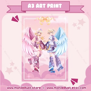 Kagamine Angel A3 Print/Poster || Kagamine Rin Kagamine Len