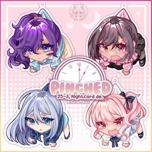 PJSEKAI || Nightcord PINCHED Acrylic Charms (Kanade, Mafuyu, Ena, Mizuki)