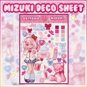 PRSK Mizuki Deco Sticker Sheet || Nightcord N25 - Etsy