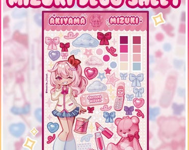 PRSK Mizuki Deco Sticker Sheet || Nightcord N25 - Etsy