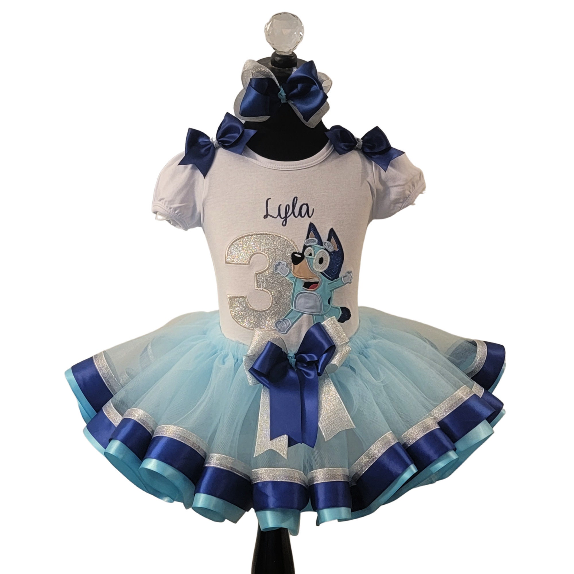 Full & Fluffy Blue Dog Tutu Set