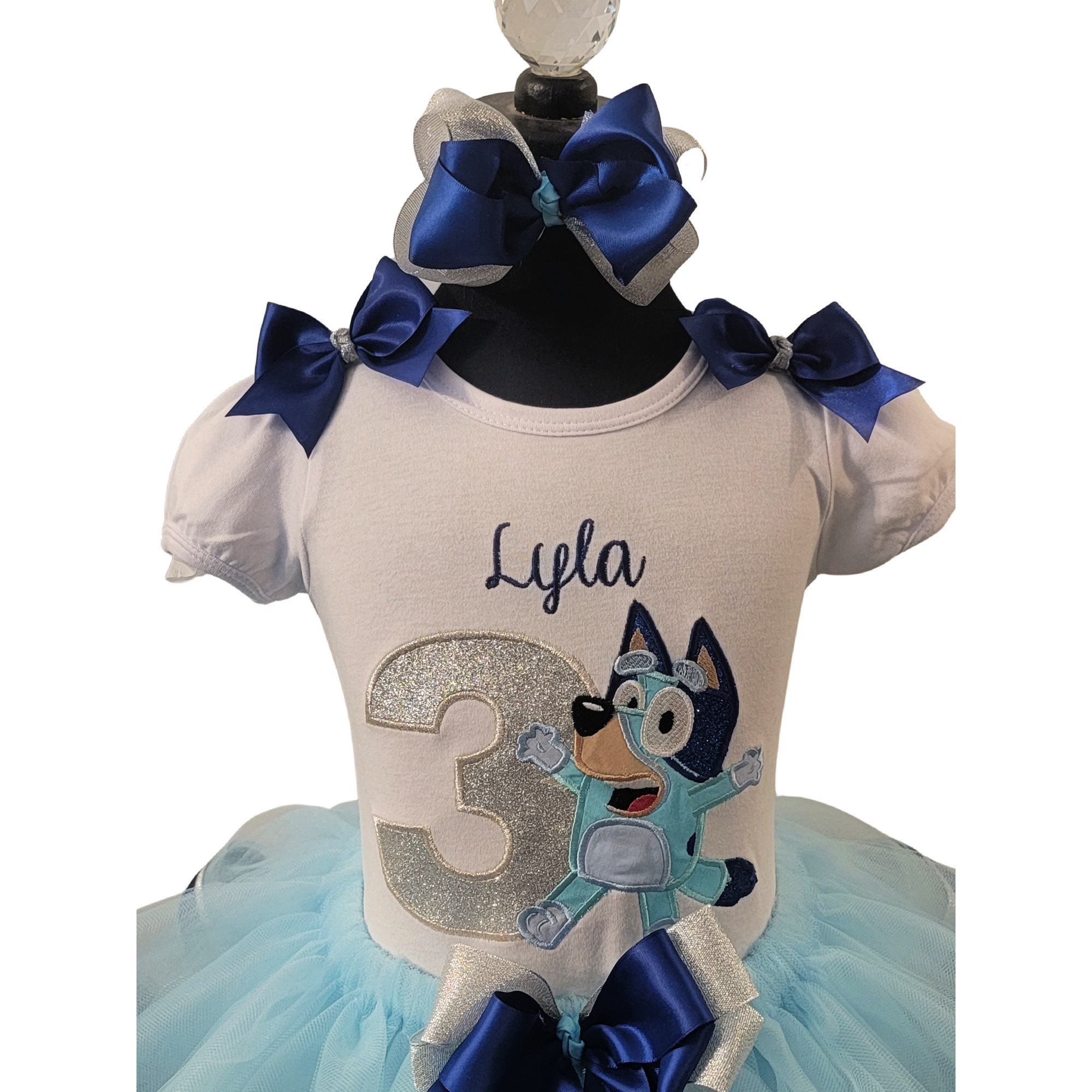 Full & Fluffy Blue Dog Tutu Set