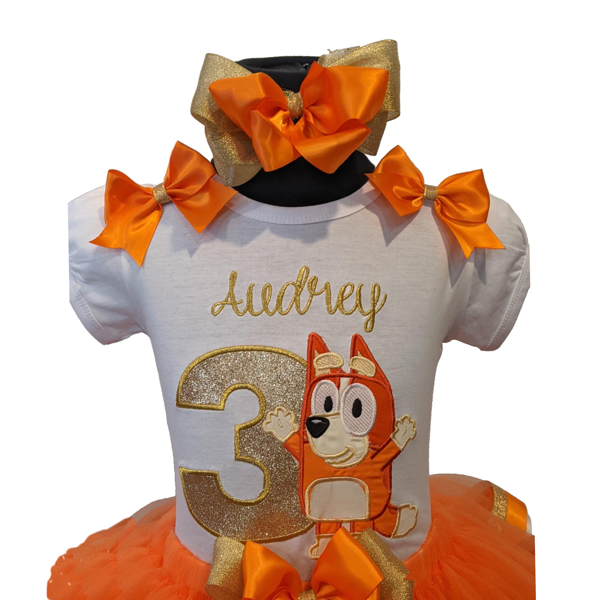 Full & Fluffy Orange Dog Tutu Set