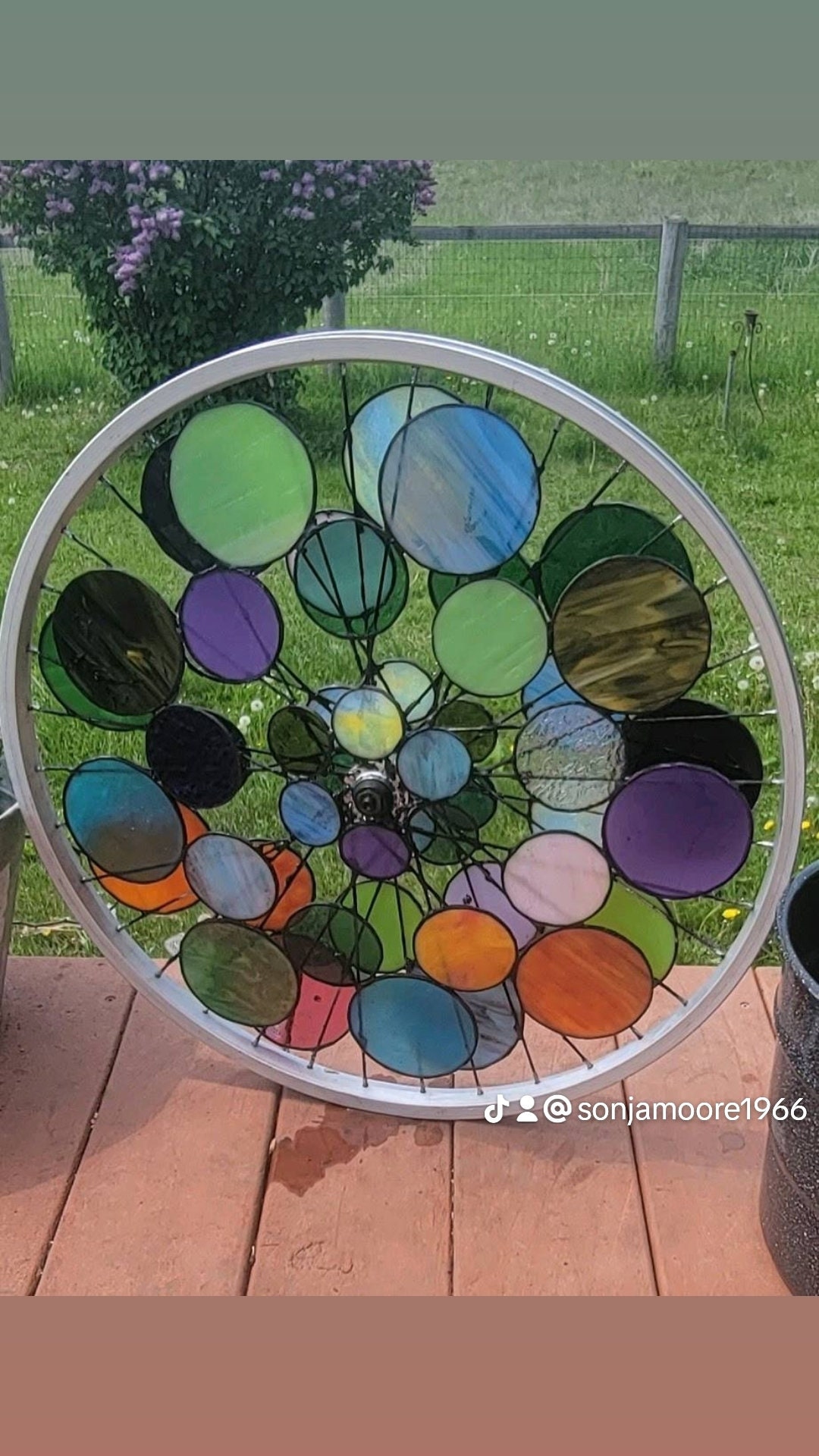 Stained Glass Bicycle Spinner Etsy