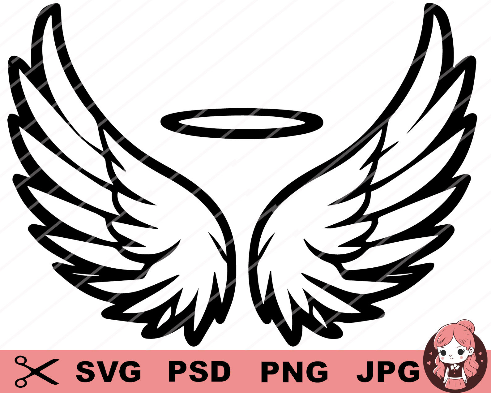 Angel Wings Svg Angel Wing Vector Angel Svg Halo Svg Angel Etsy Uk 