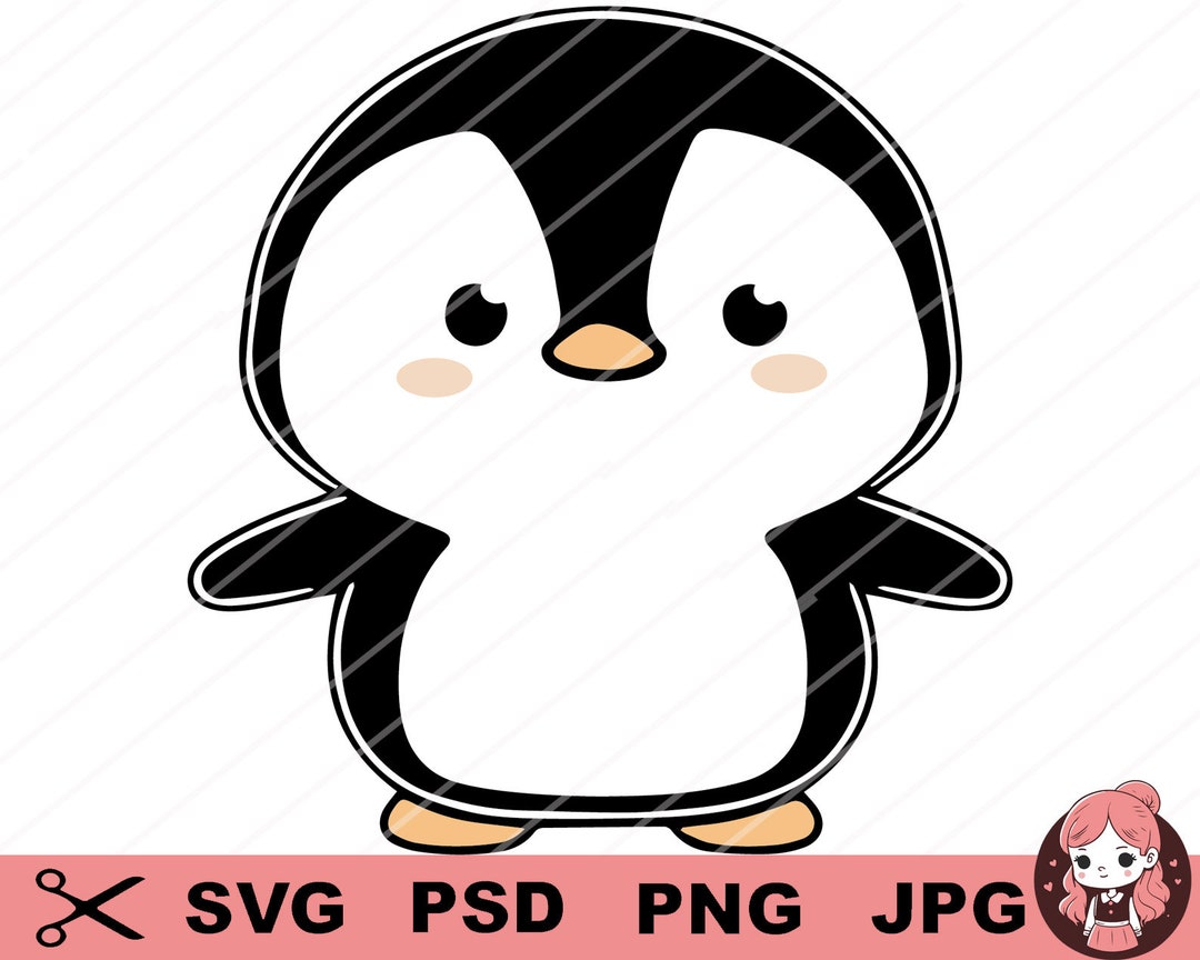 Penguin Clipart Cute Penguin Svg Penguin Svg Cricut Penguin - Etsy
