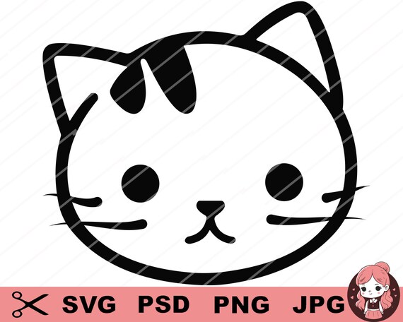 2 Black Kitty Meow Cat Katze Kitten SVG PNG (Instant Download) 