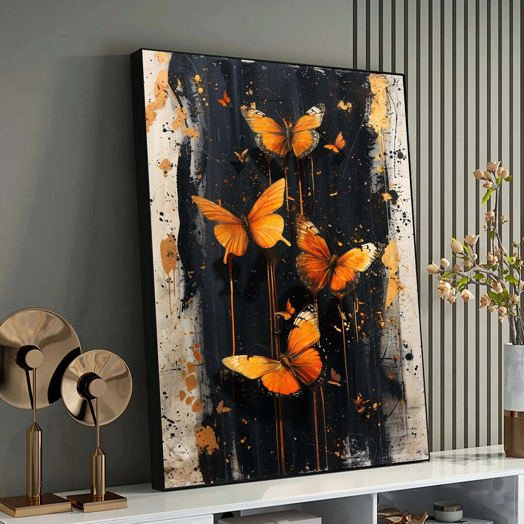 Butterfly Animal Art - Butterfly Canvas Print, Colorful Butterfly Wall ...