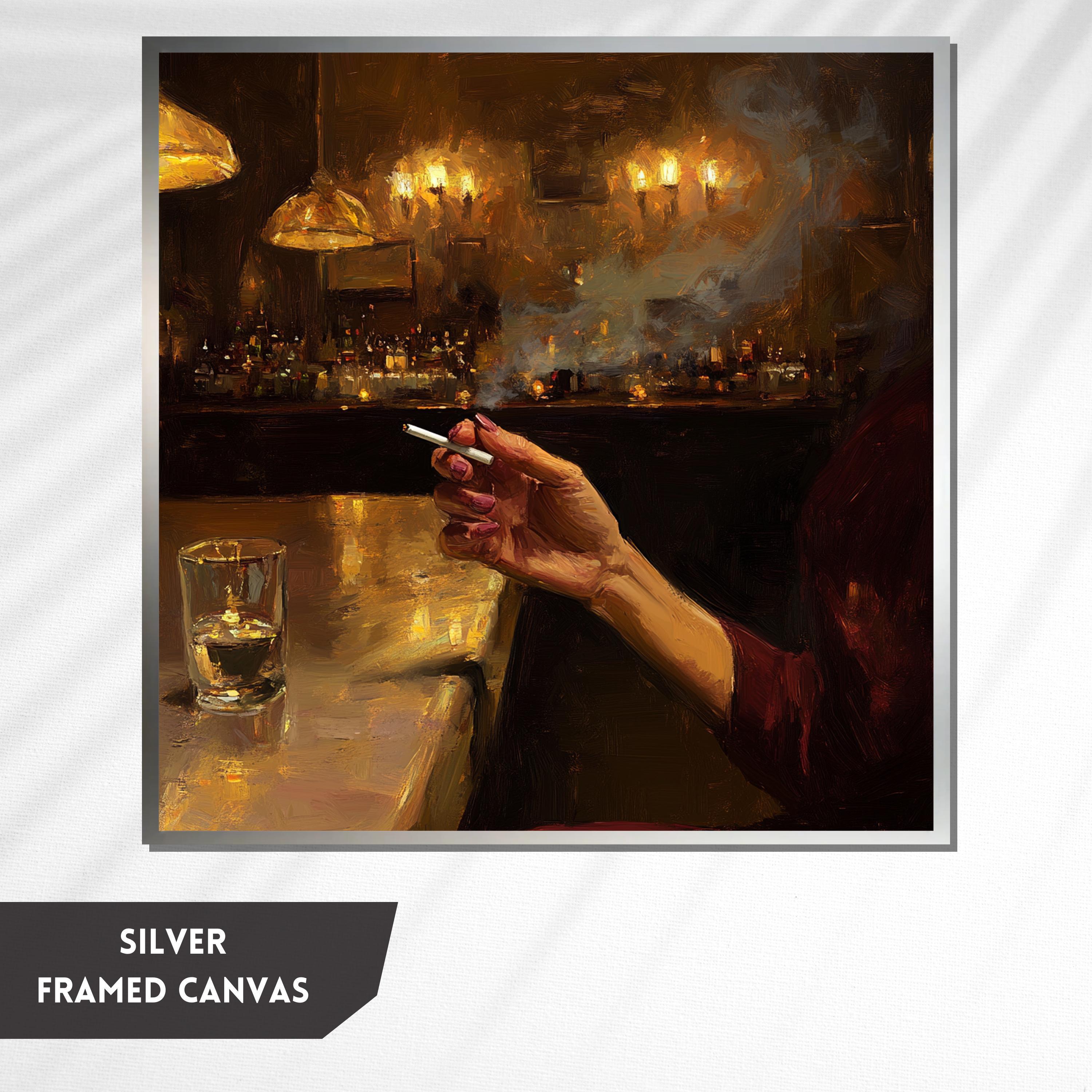 cigarette painting Popular Art Woman with a Cigarette Painting