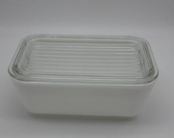 VTG Pyrex 0503 Early American Brown 1,5 Qt Ovengerei Helderglazen braadpan met deksel