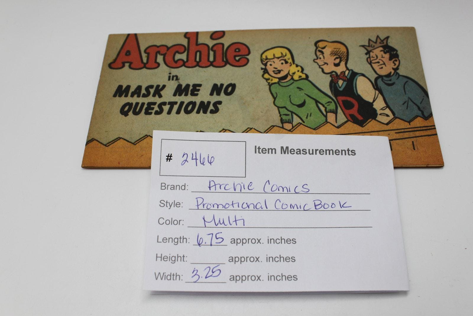 Vtg 1950s Archie in Mask Me No Questions Promo Comic Book for Oxydol or ...