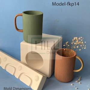 Mug Mold, Slip Casting Mold Ceramics And Porcelain, Craft Kit,Plaster Mug, Ceramic Casting,Handmade Mold,