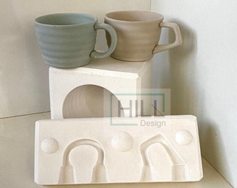 Mug Mold, Slip Casting Mold Ceramics And Porcelain, Craft Kit,Plaster Mug, Ceramic Casting,Handmade Mold,