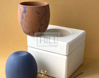 Moule de coulée en barbotine pour céramique et porcelaine, Kit de création manuelle, Mug en plâtre, Coulée de céramique, Moule fait main, Moule en plâtre de ciment