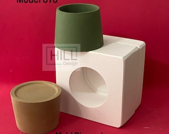 Molde de gesso para moldagem por barbotina (Gipsform) para caneca de tamanho médio, sem alça.