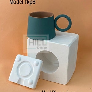 Stampo per tazza, stampo per colata di barbottina, ceramica e porcellana, kit artigianale, tazza in gesso, colata di ceramica, stampo fatto a mano,