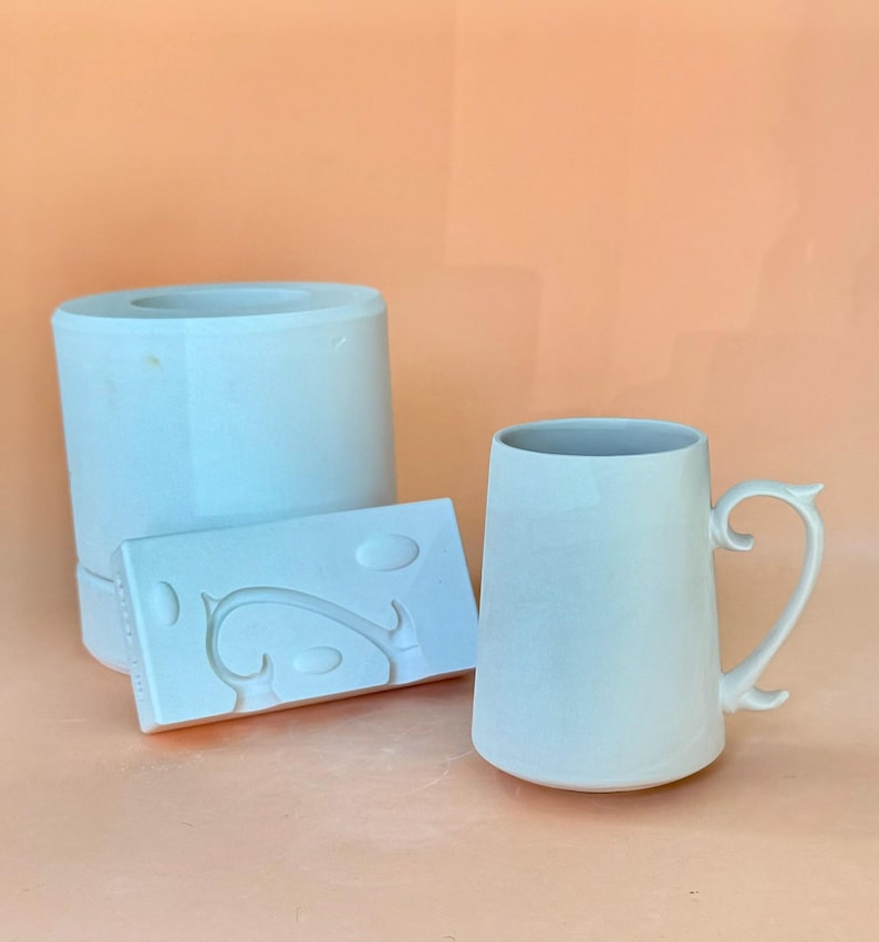 Slipcasting Plaster Mold Ceramic Form Gipsform Large Size Mug Cup Vase ...