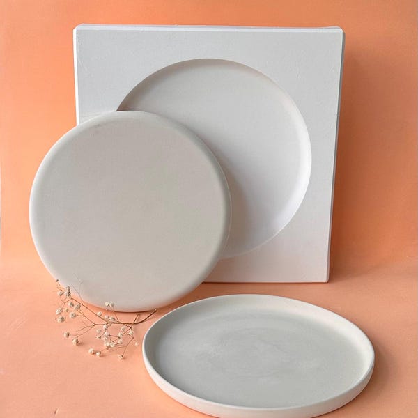 Slipcasting plaster mold for Medium plate, Plate